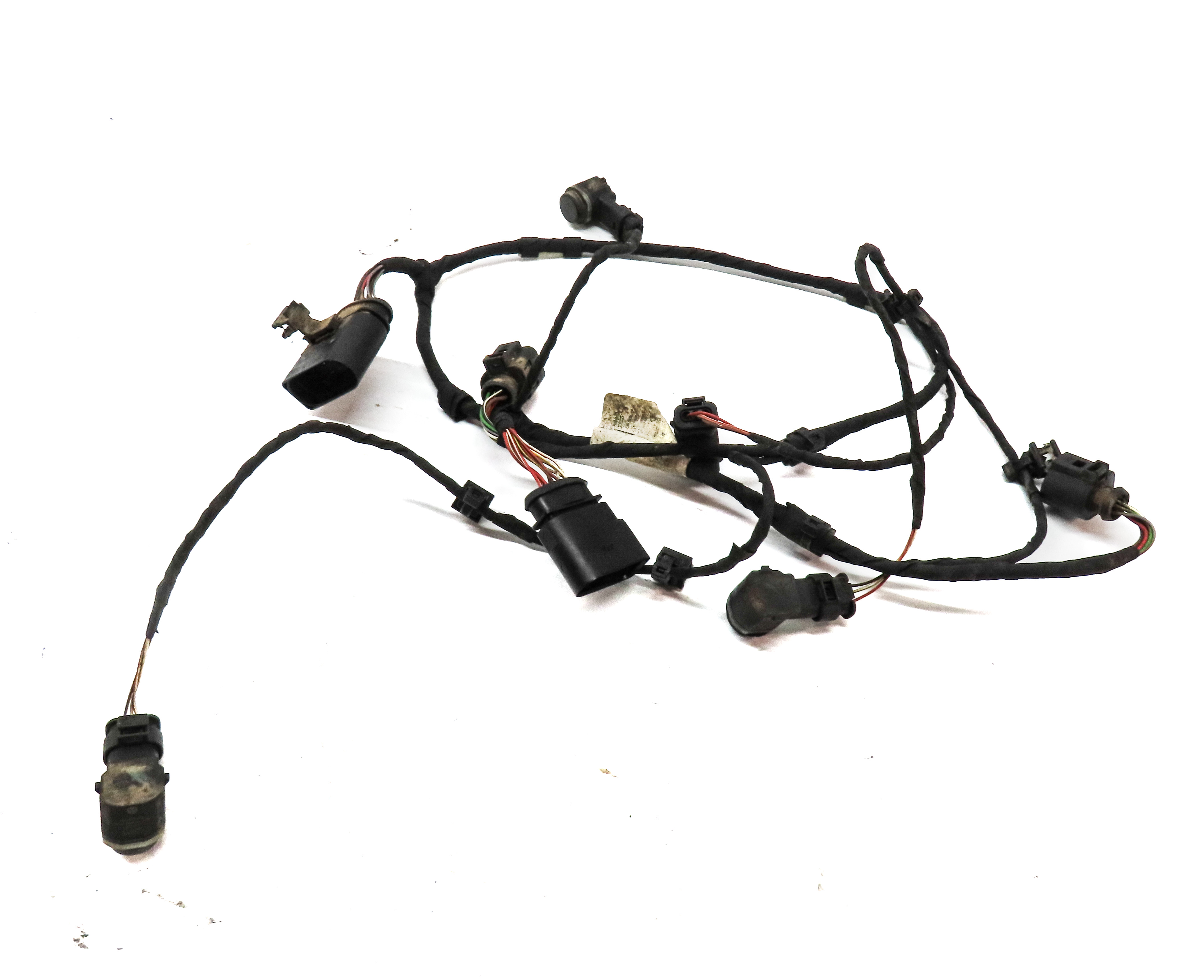 2012 AUDI Q7 (4L) REAR PARK ASSIST PDC SENSOR SET4 (Grey) & WIRE WIRING HARNESS — exact item pictured